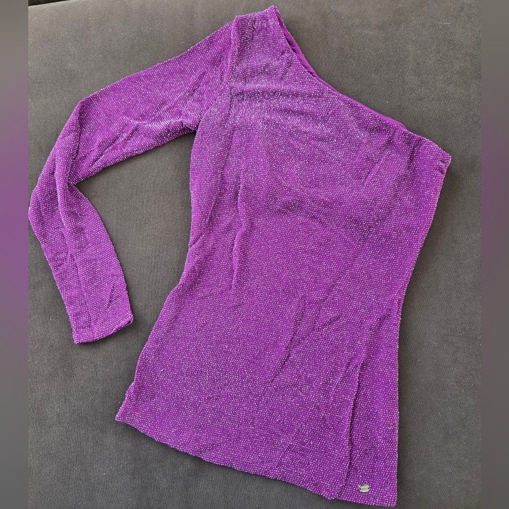 Guess Off-Shoulder Purple Top